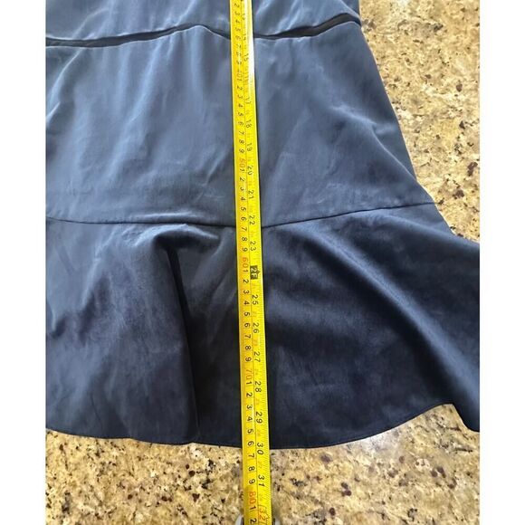 Karina Grimaldi Revolve Size Medium Blue Velvet Halter Mini Dress Office Siren - Picture 13 of 15